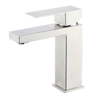Lexora Monte Stainless Steel Single Hole Bathroom Faucet - Satin Nickel LFS1012SN - MyBBQDirect