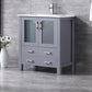 Lexora Volez 30" Dark Grey Single Vanity, Integrated Top, White Integrated Square Sink and no Mirror LV341830SBES000 - MyBBQDirect