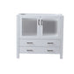 Lexora Volez 36" White Single Vanity, Integrated Top, White Integrated Square Sink and no Mirror LV341836SAES000