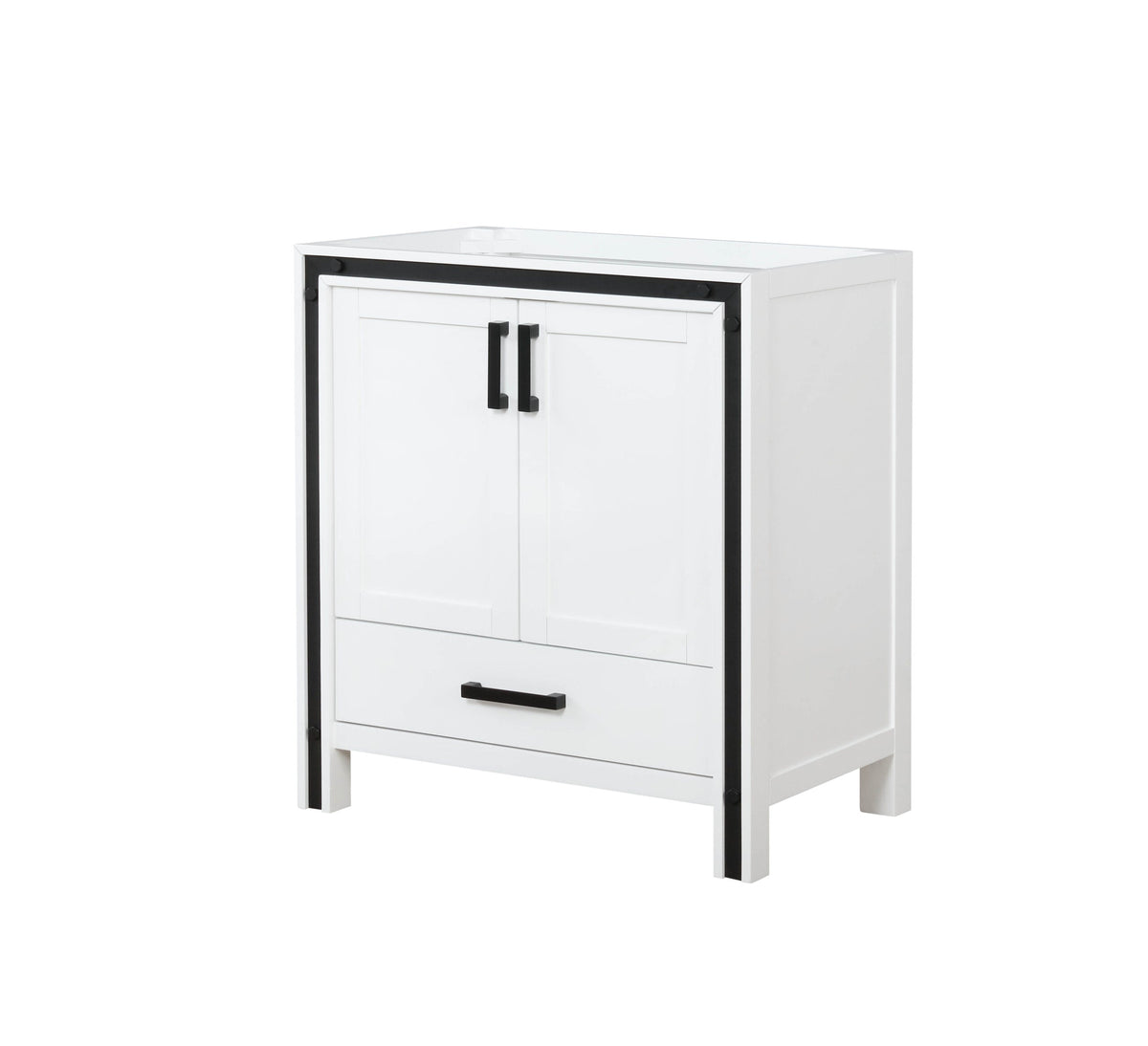 Lexora Ziva 30" White Vanity Cabinet Only LZV352230SA00000 - MyBBQDirect