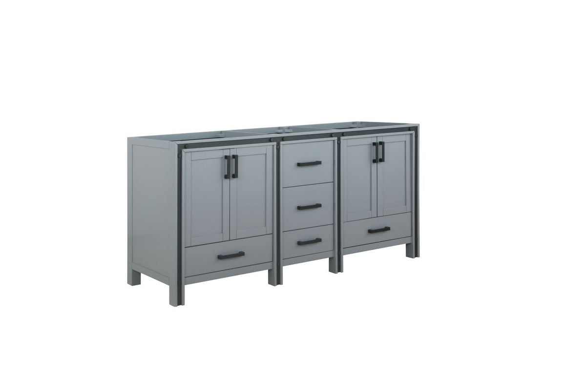 Lexora Ziva 72" Dark Grey Vanity Cabinet Only LZV352272SB00000 - MyBBQDirect