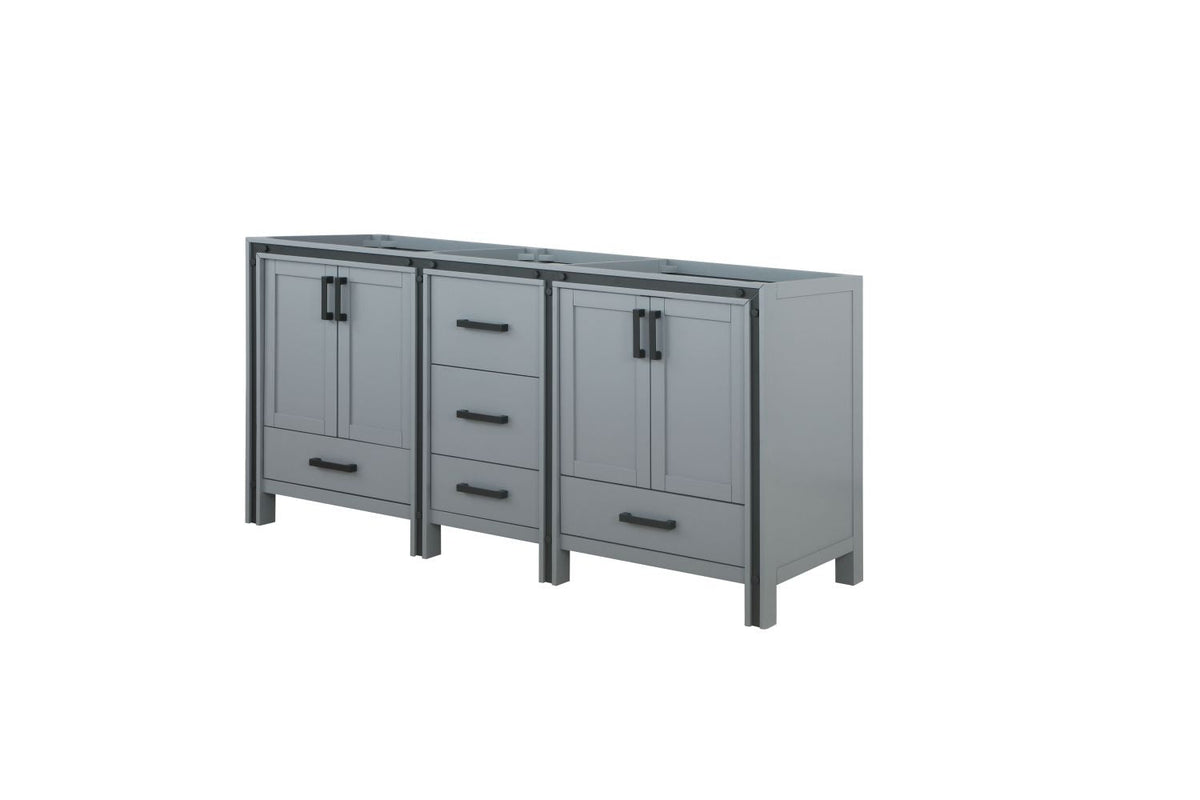 Lexora Ziva 72" Dark Grey Vanity Cabinet Only LZV352272SB00000 - MyBBQDirect