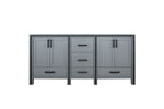 Lexora Ziva 72" Dark Grey Vanity Cabinet Only LZV352272SB00000 - MyBBQDirect