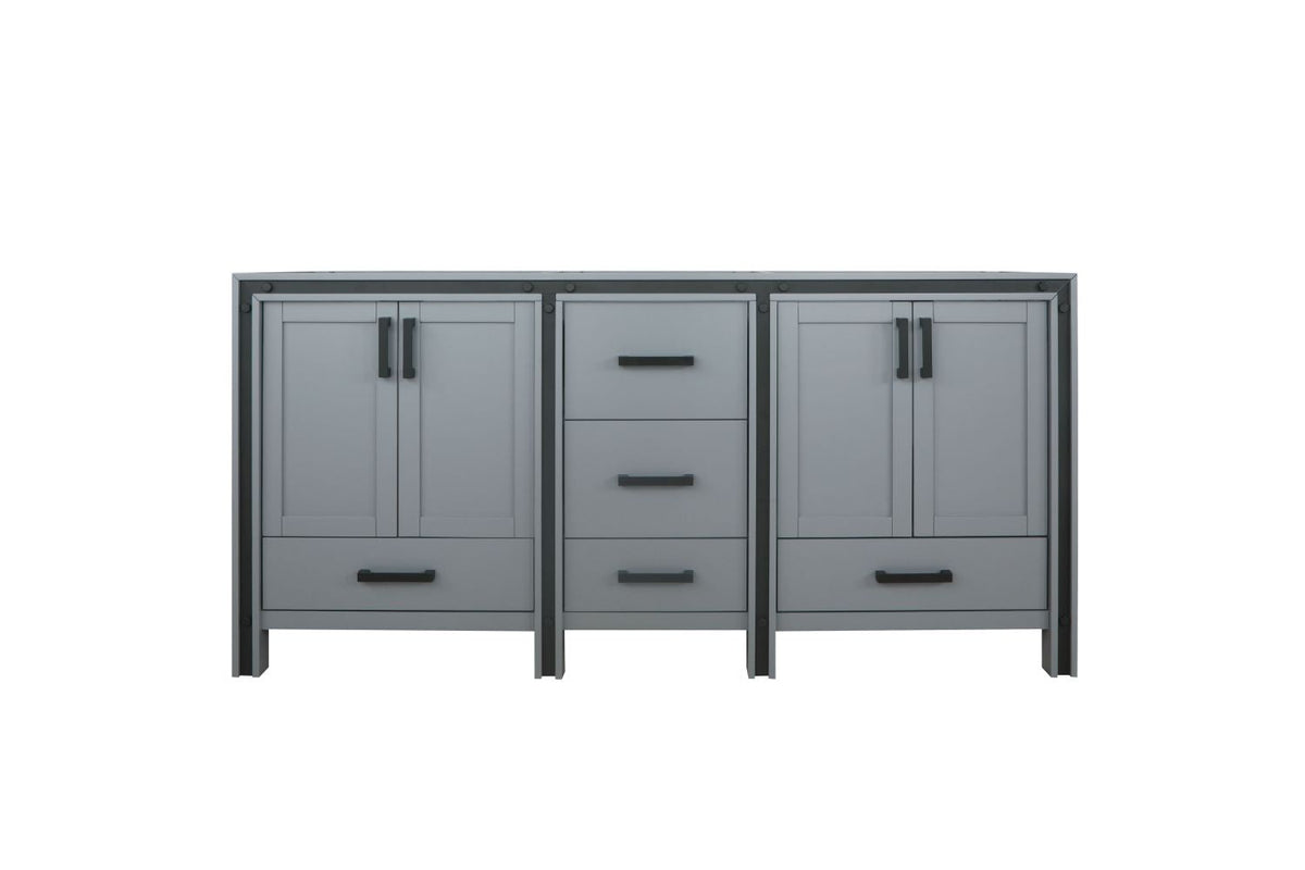 Lexora Ziva 72" Dark Grey Vanity Cabinet Only LZV352272SB00000 - MyBBQDirect