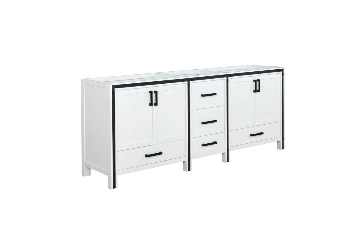 Lexora Ziva 72" White Vanity Cabinet Only LZV352272SA00000 - MyBBQDirect