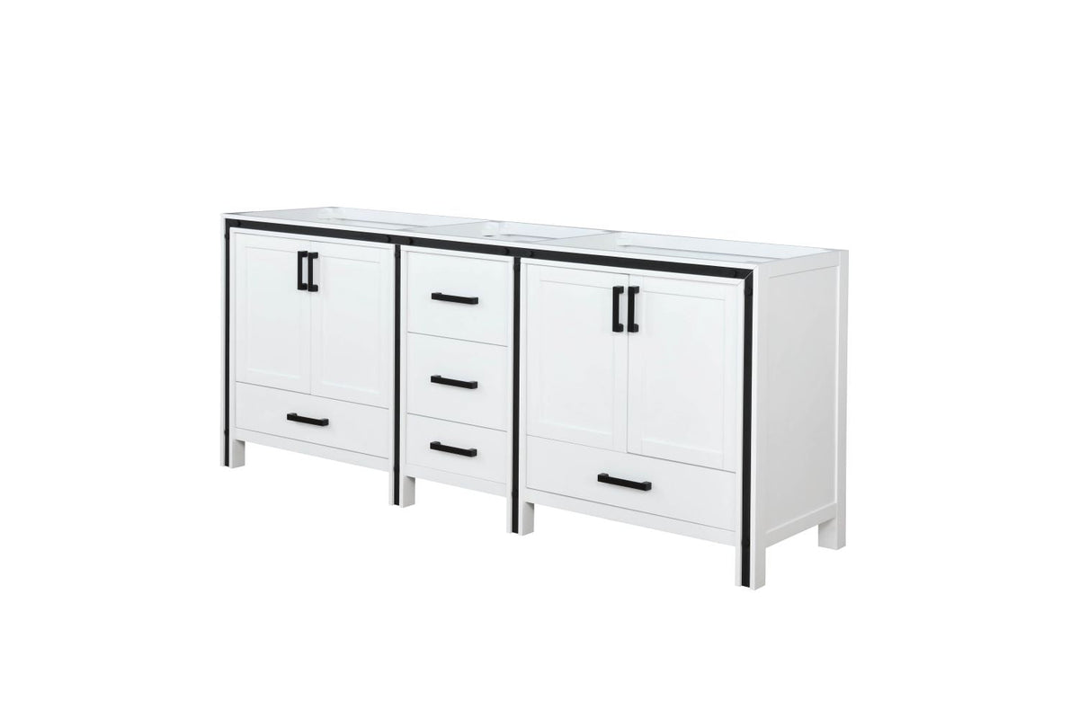 Lexora Ziva 72" White Vanity Cabinet Only LZV352272SA00000 - MyBBQDirect