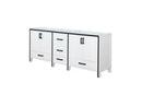 Lexora Ziva 72" White Vanity Cabinet Only LZV352272SA00000