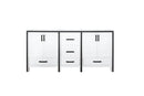 Lexora Ziva 72" White Vanity Cabinet Only LZV352272SA00000