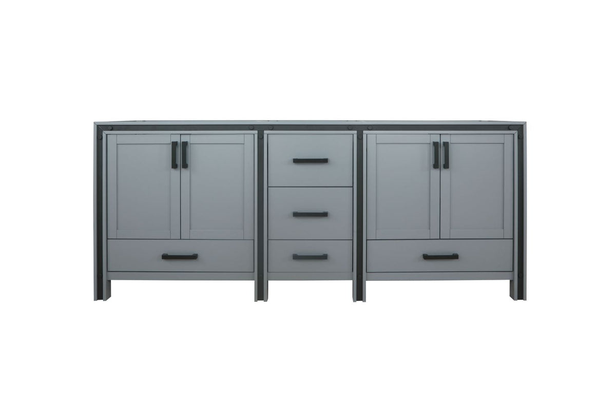 Lexora Ziva 80" Dark Grey Vanity Cabinet Only LZV352280SB00000 - MyBBQDirect