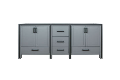 Lexora Ziva 80" Dark Grey Vanity Cabinet Only LZV352280SB00000 - MyBBQDirect