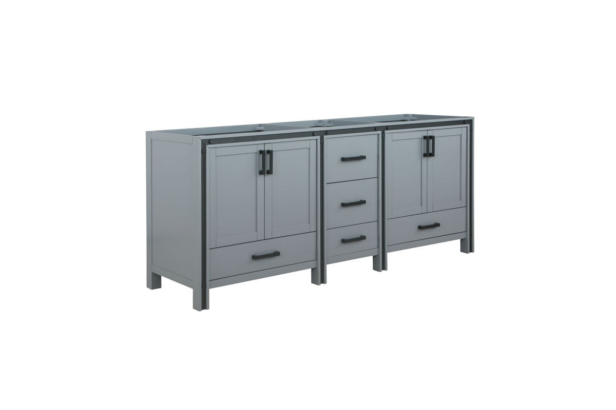 Lexora Ziva 80" Dark Grey Vanity Cabinet Only LZV352280SB00000 - MyBBQDirect