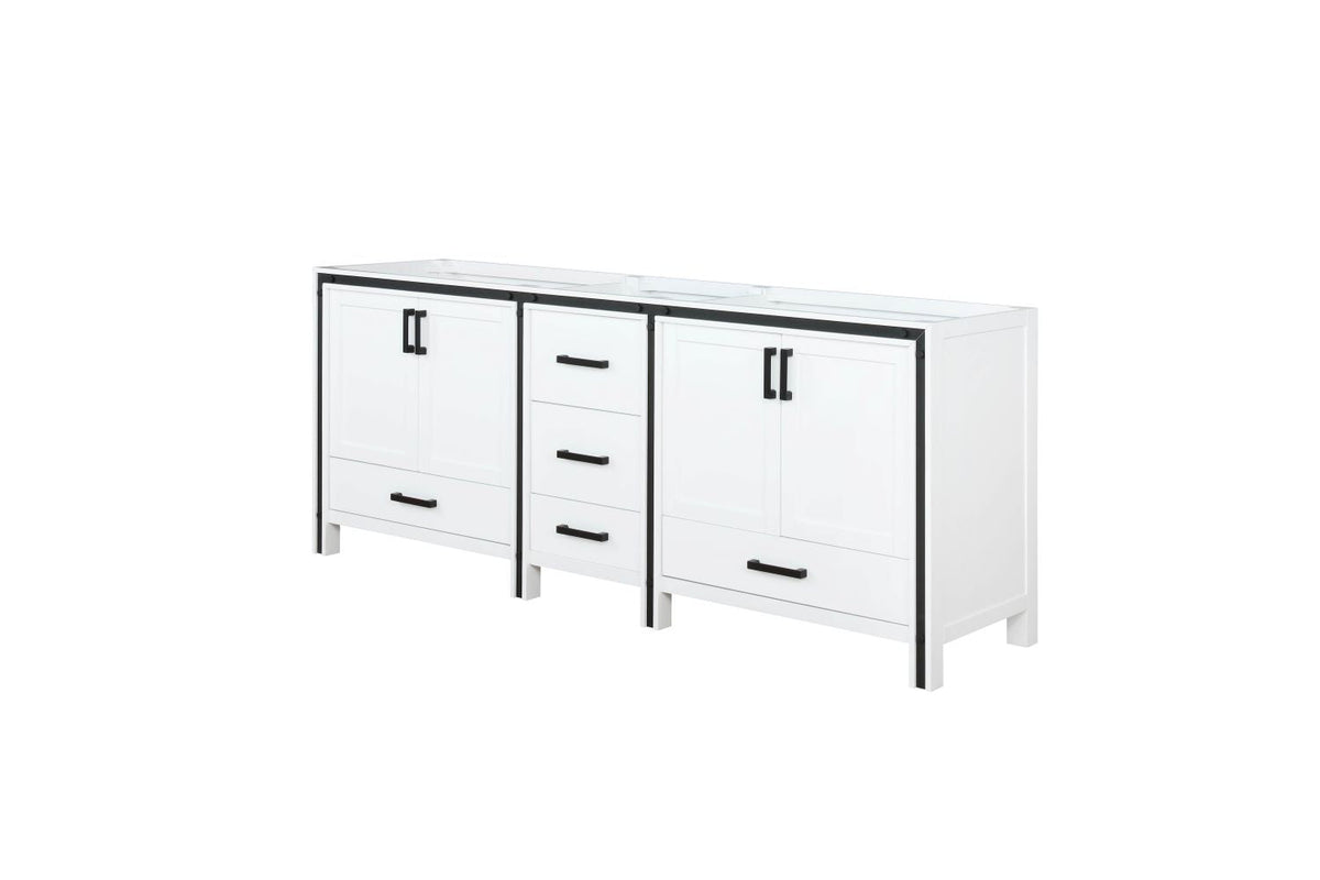 Lexora Ziva 80" White Vanity Cabinet Only LZV352280SA00000 - MyBBQDirect