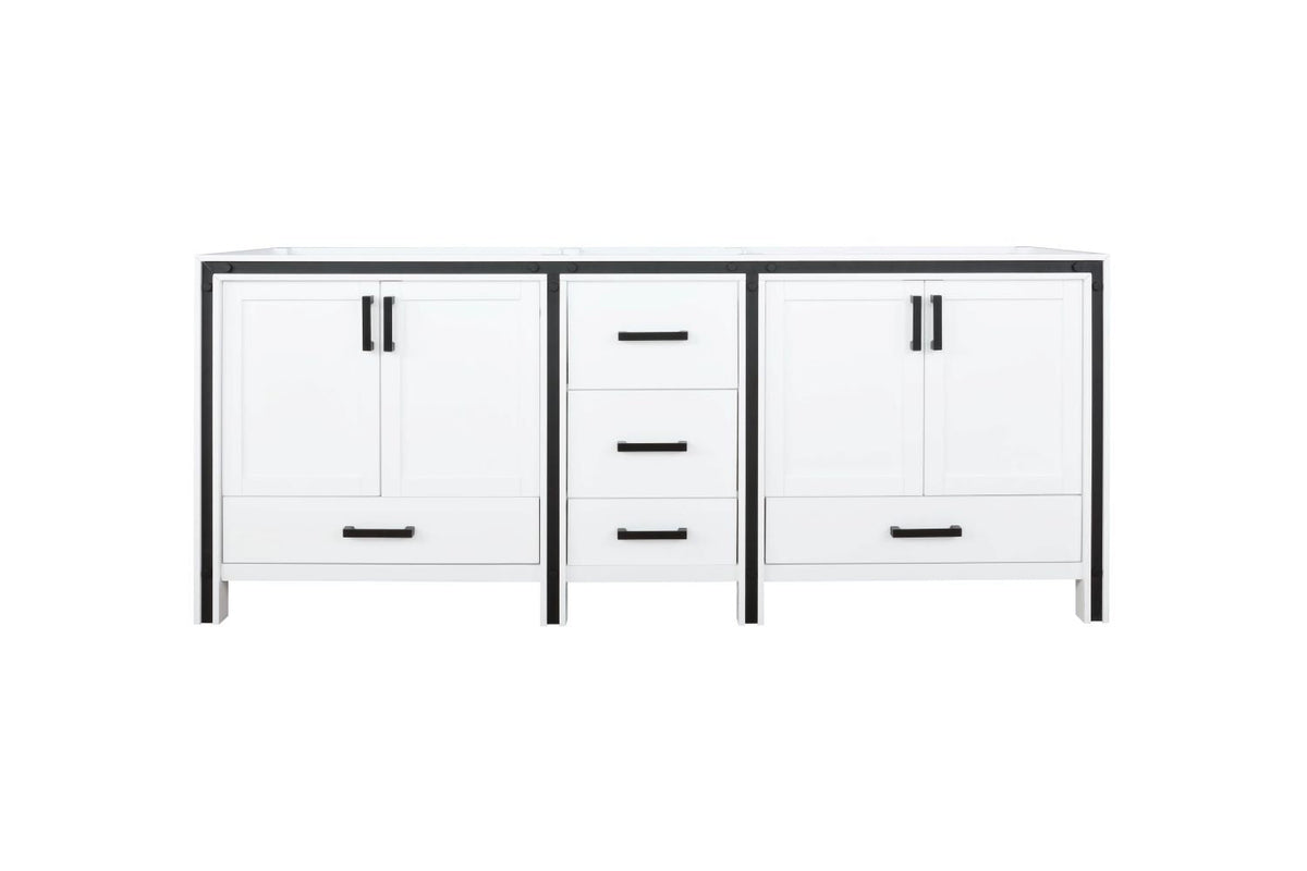 Lexora Ziva 80" White Vanity Cabinet Only LZV352280SA00000 - MyBBQDirect