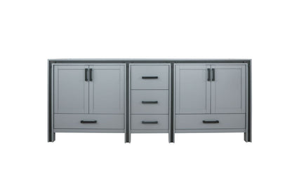 Lexora Ziva 84" Dark Grey Vanity Cabinet Only LZV352284SB00000