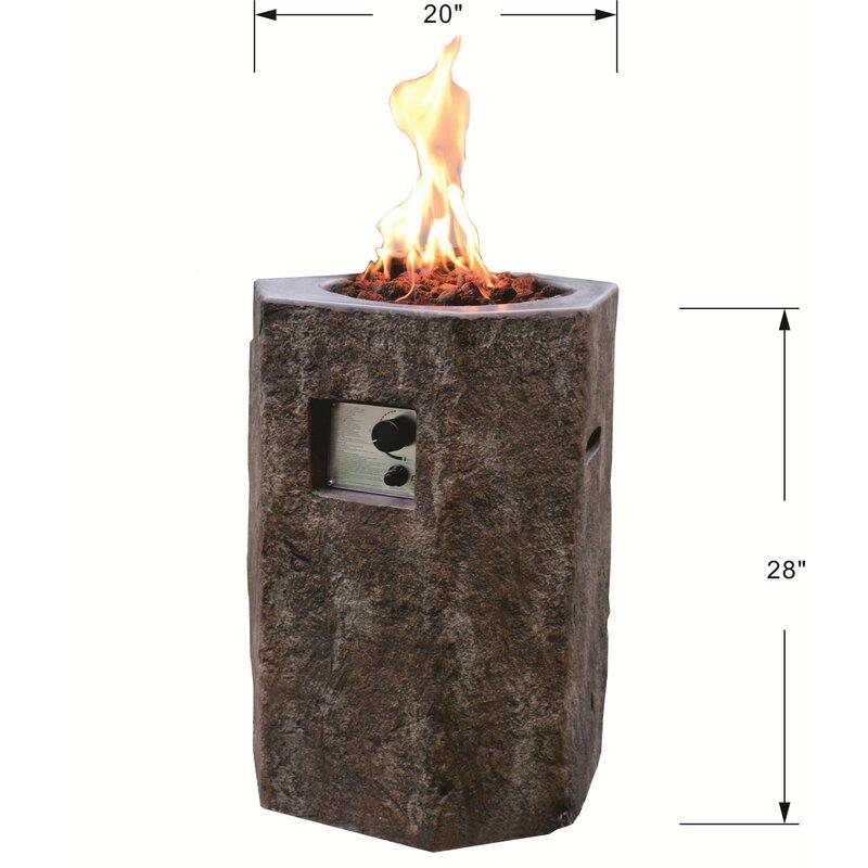 Modeno Basalt GRC Column Fire Pit