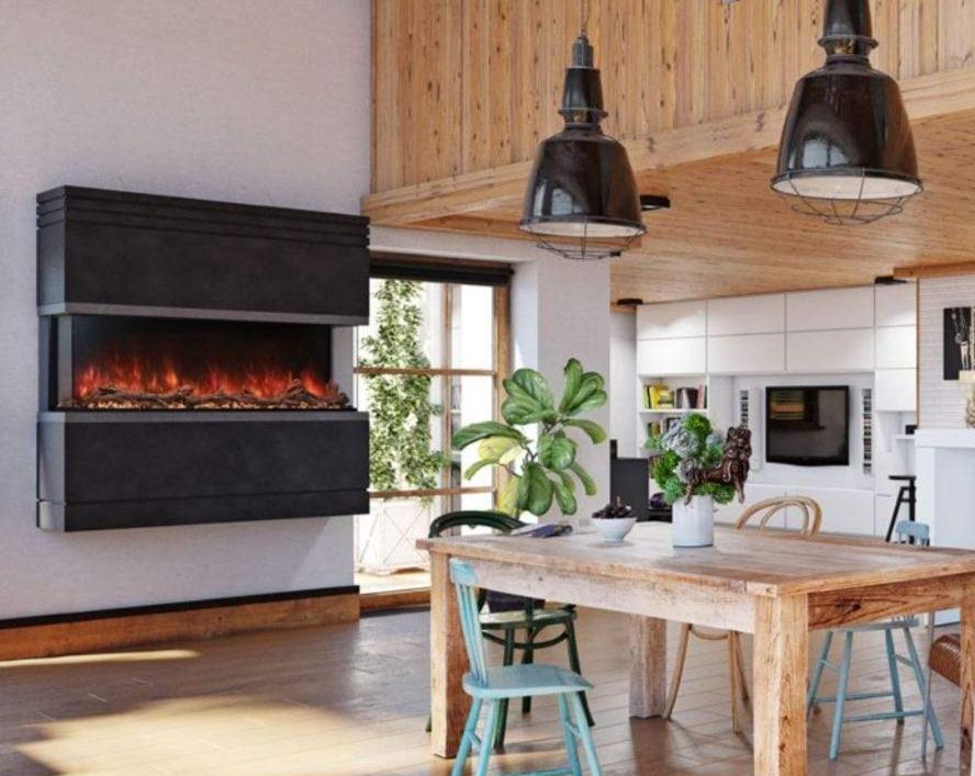 Modern Flames 96" Landscape Pro Multi-Sided Built In Electric Fireplace LPM-9616 - MyBBQDirect