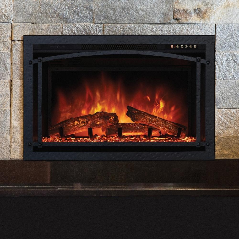 Modern Flames Premium Overlays for 30" Redstone Electric Fireplace - PTO-RS30-BLK - MyBBQDirect