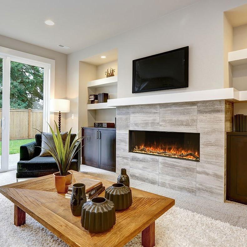 Modern Flames SPECTRUM SLIMLINE SERIES 50″ Linear Electric Fireplace SPS-50B - MyBBQDirect