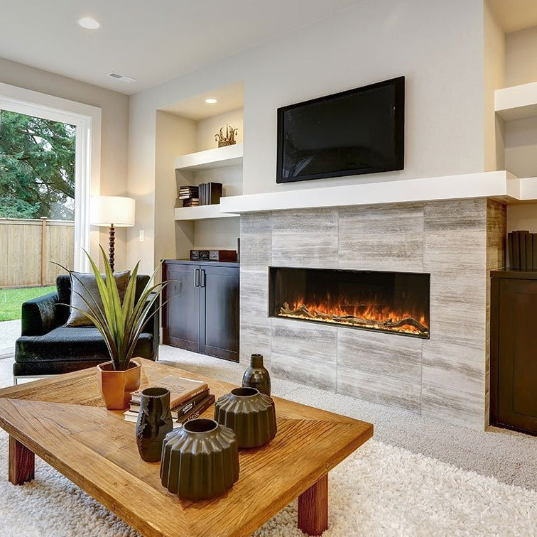 Modern Flames SPECTRUM SLIMLINE SERIES 50″ Linear Electric Fireplace SPS-50B - MyBBQDirect