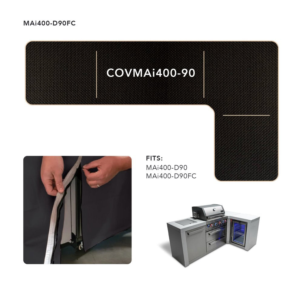 Mont Alpi 400 Island Cover with a 90 Degree Corner - COVMAi400-90 - MyBBQDirect