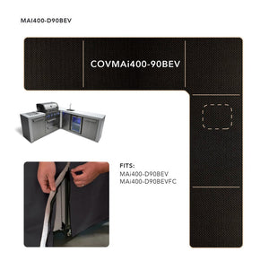 Mont Alpi 400 Island Cover with a 90 Degree Corner and Beverage Center - COVMAi400-90BEV - MyBBQDirect
