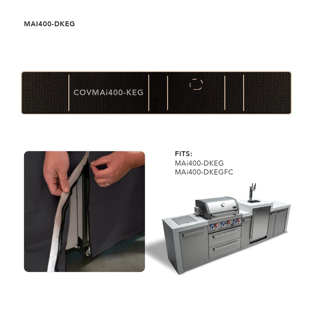 Mont Alpi 400 island cover with kegerator, COVMAi400-KEG