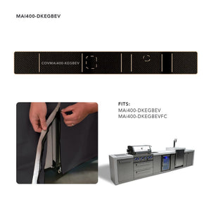 Mont Alpi 400 Island Cover with a Kegerator and a Beverage Center - COVMAi400-KEGBEV - MyBBQDirect