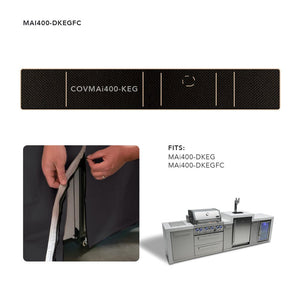 Mont Alpi 400 Island Cover with a Kegerator - COVMAi400-KEG - MyBBQDirect