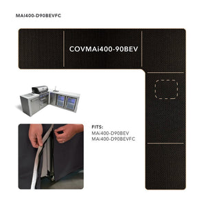 Mont Alpi 400 Island Cover with a 90 Degree Corner and Beverage Center - COVMAi400-90BEV - MyBBQDirect