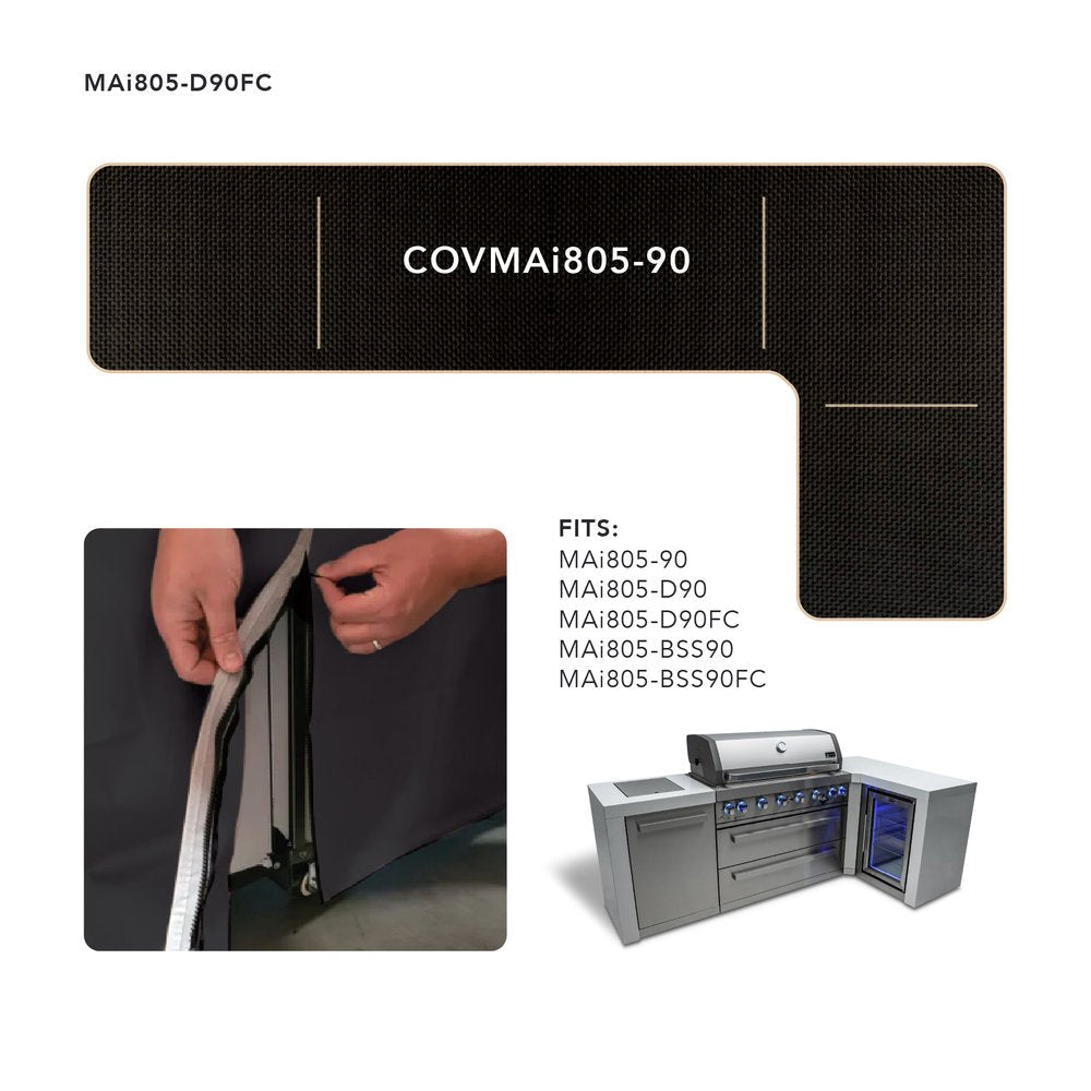 Mont Alpi Cover for 805 Island with a 90 Degree Corner - COVMAi805-90 - MyBBQDirect