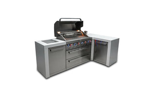 MONT ALPI 6-BURNER DELUXE ISLAND WITH A 90-DEGREE CORNER 