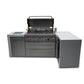 MONT ALPI 6-BURNER DELUXE ISLAND WITH A 90-DEGREE CORNER 