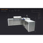 Mont Alpi 805 Deluxe BBQ Grill Island with 90 Degree Corner and Kegerator - MAi805-D90KEG - MyBBQDirect