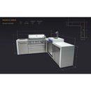 Mont Alpi 805 Deluxe BBQ Grill Island with 90 Degree Corner and Kegerator - MAi805-D90KEG