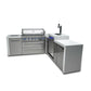 Mont Alpi 805 Deluxe BBQ Grill Island with 90 Degree Corner and Kegerator - MAi805-D90KEG - MyBBQDirect