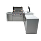 Mont Alpi 805 Deluxe BBQ Grill Island with 90 Degree Corner and Kegerator - MAi805-D90KEG - MyBBQDirect