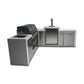 Mont Alpi 805 Deluxe BBQ Grill Island with 90 Degree Corner and Kegerator - MAi805-D90KEG - MyBBQDirect