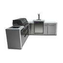 Mont Alpi 805 Deluxe BBQ Grill Island with 90 Degree Corner and Kegerator - MAi805-D90KEG