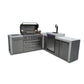 Mont Alpi 805 Deluxe BBQ Grill Island with 90 Degree Corner and Kegerator - MAi805-D90KEG - MyBBQDirect