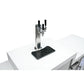 Mont Alpi 805 Deluxe BBQ Grill Island with Kegerator and Beverage Center - MAi805-DKEGBEV - MyBBQDirect