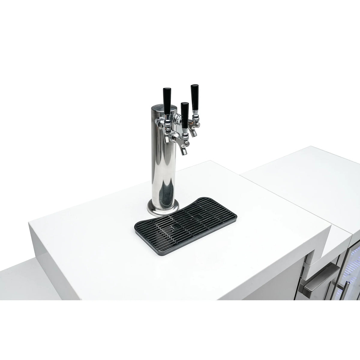 Mont Alpi 805 Deluxe BBQ Grill Island with Kegerator and Beverage Center - MAi805-DKEGBEV - MyBBQDirect