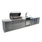 Mont Alpi 805 Deluxe BBQ Grill Island with Kegerator and Beverage Center - MAi805-DKEGBEV - MyBBQDirect