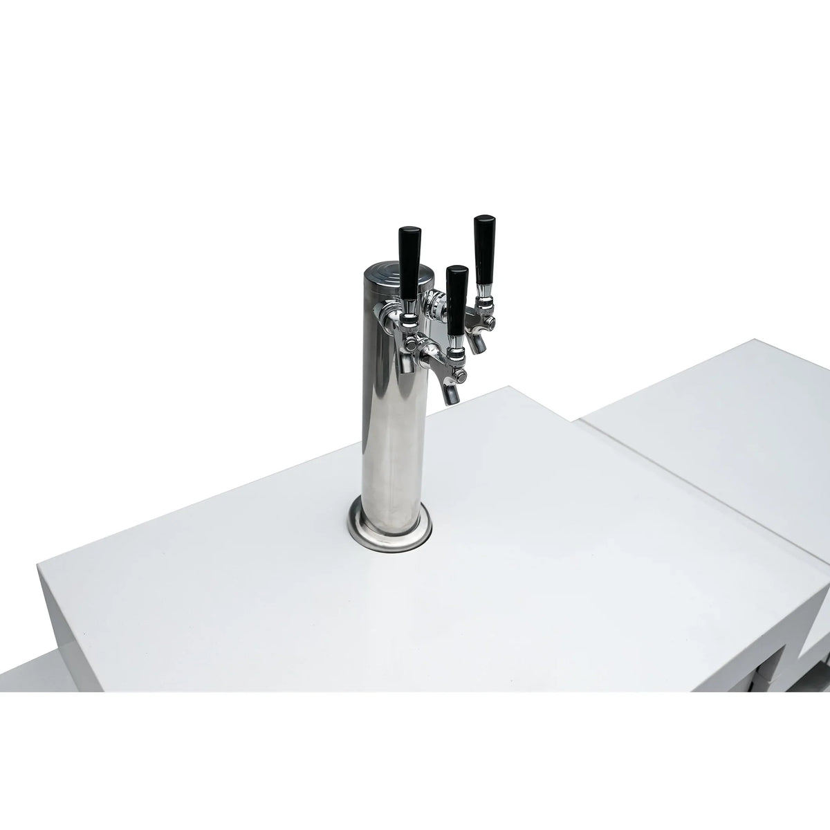 Mont Alpi 805 Deluxe BBQ Grill Island with Kegerator and Fridge Cabinet - MAI805-DKEGFC - MyBBQDirect