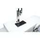 Mont Alpi Beverage Center with 90 Degree Corner and Kegerator - MA-BEV90KEG - MyBBQDirect
