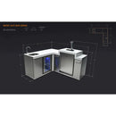 Mont Alpi Beverage Center with 90 Degree Corner and Kegerator - MA-BEV90KEG