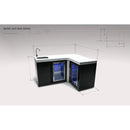 Mont Alpi Black Stainless Steel Beverage Center with 90 Degree Corner and fridge Cabinet - MA-BEVBSS90FC
