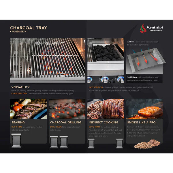Mont Alpi Charcoal Tray - MACT - MyBBQDirect