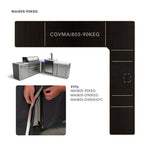 Mont Alpi Cover for 805 Island with a 90 Degree Corner and Kegerator - COVMAi805-90KEG - MyBBQDirect