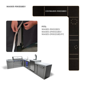 Mont Alpi Cover for 805 Island with a 90 Degree Corner, Kegerator and Beverage Center - COVMAi805-90KEGBEV - MyBBQDirect