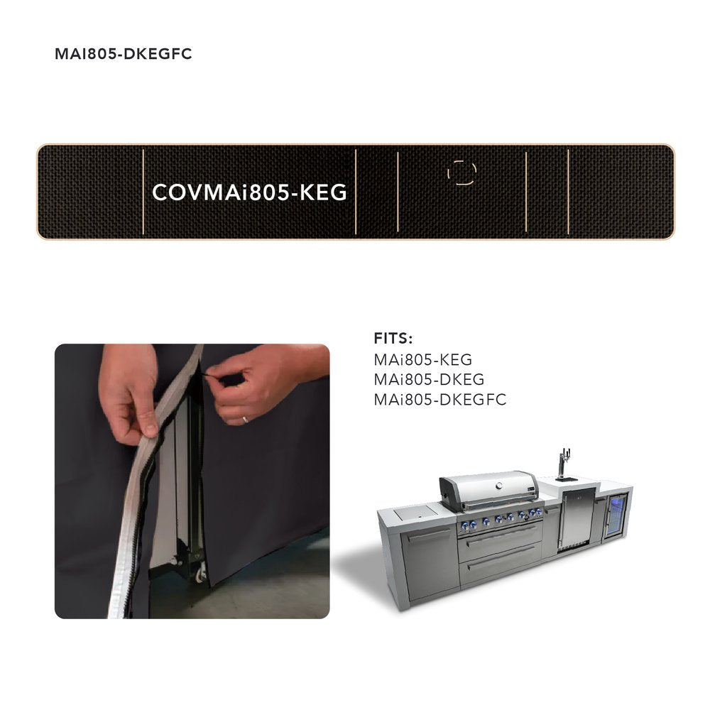 Mont Alpi Cover for 805 Island with a Kegerator - COVMAi805-KEG - MyBBQDirect